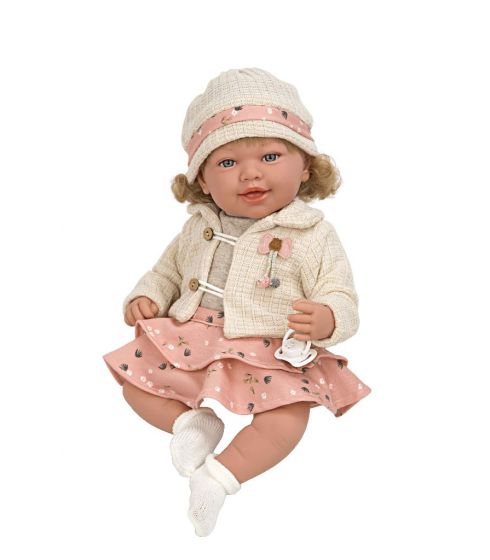 Muñeca Elegance 45 cm Adi Rosa con Pelo