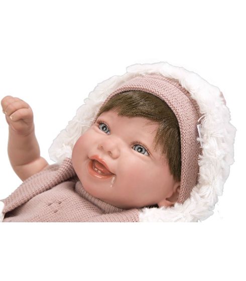 Bebé Reborn 45 cm Gimena con Saco Portabebe