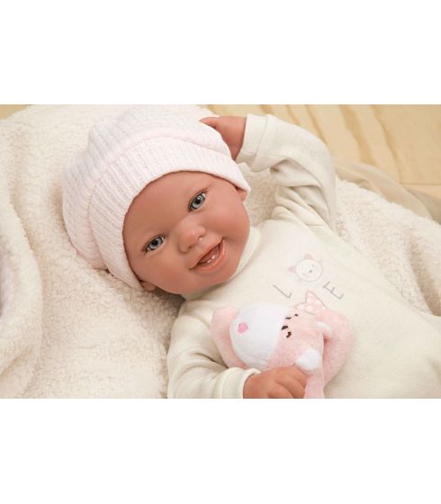 Bebé Reborn 45 cm Viviane con Manta y Peluche